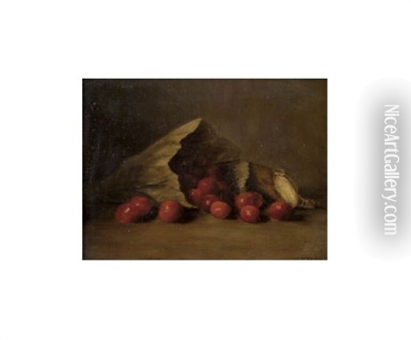 Untitled (bag Of Cherries) Oil Painting - Charles Porter