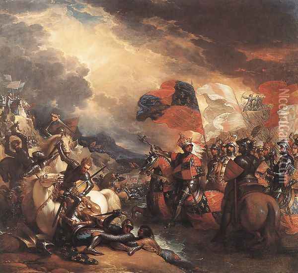 Edward III Crossing the Somme 1788 Oil Painting - Benjamin West