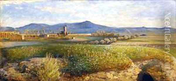 The Roman Campagna Oil Painting - Giovanni Costa