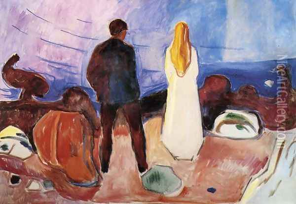 The Lonely Ones Oil Painting - Edvard Munch