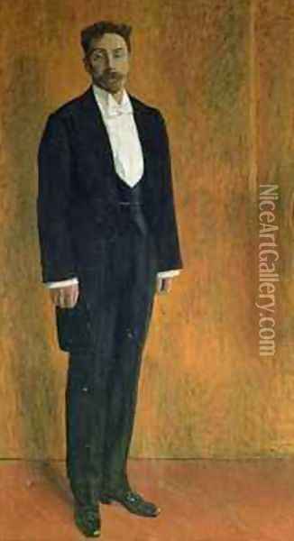 Portrait of Alexander Skryabin 1872-1915 Oil Painting - Aleksandr Jakovlevic Golovin