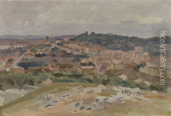 Villeneuve-les-avignon Oil Painting - Abel Louis Alphonse Lauvray