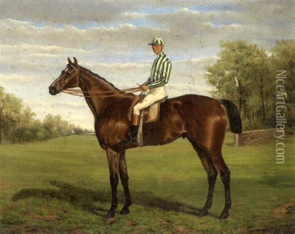 La Presentation Du Pur-sang A Longchamp Oil Painting - George Arnull