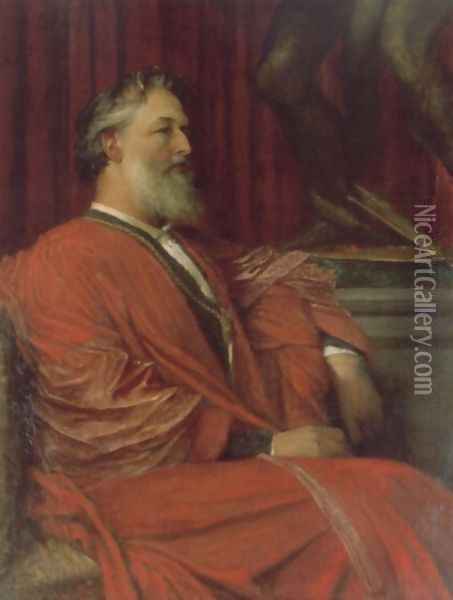 Frederic Lord Leighton PRA Oil Painting - George Frederick Watts