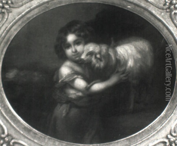 Der Johannesknabe Mit Dem Lamm Oil Painting - Jean Baptiste Greuze