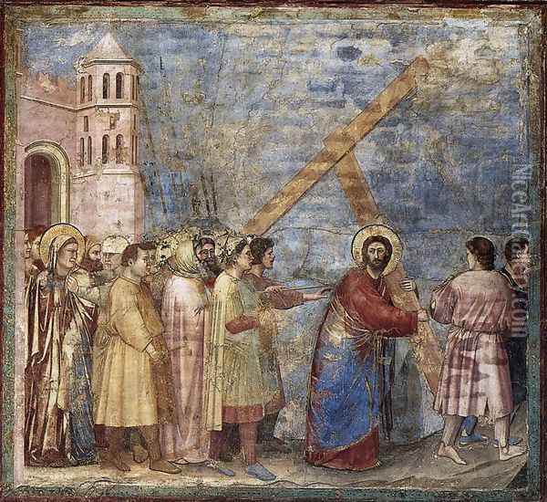 No. 34 Scenes from the Life of Christ- 18. Road to Calvary 1304-06 Oil Painting - Giotto Di Bondone
