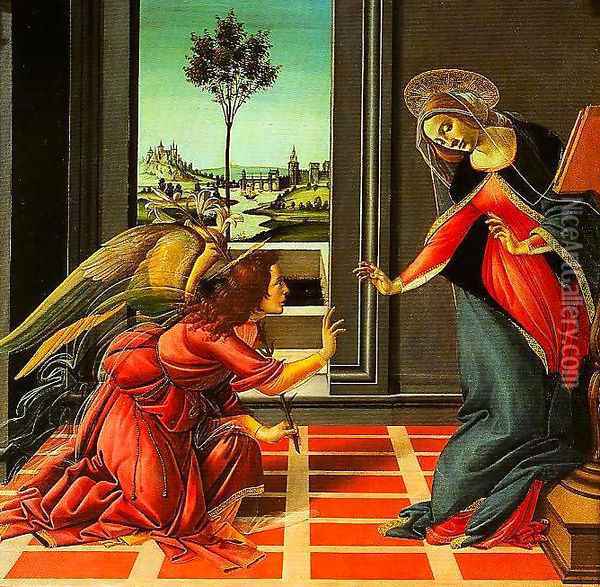 The Annuciation Oil Painting - Sandro Botticelli