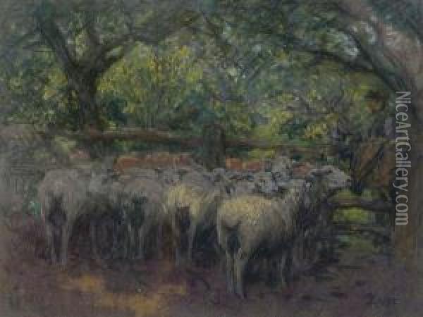 The Sheepfold Oil Painting - John Robert Keitley Duff
