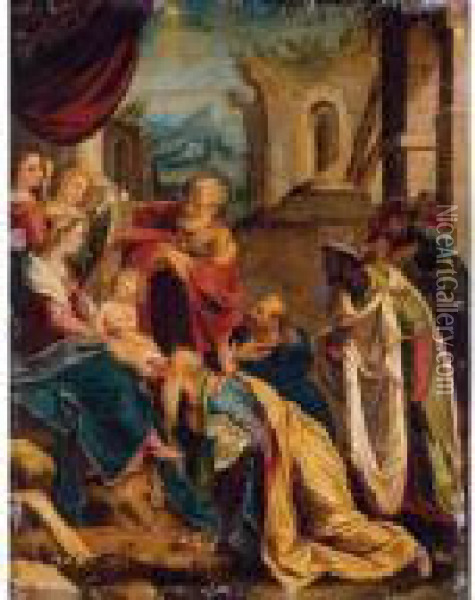 Adoration Of The Magi Oil Painting - Bartolomeo Passarotti