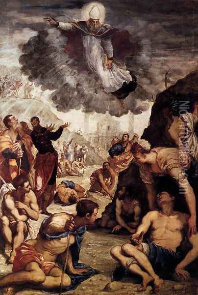 The Miracle of St Augustine Oil Painting - Jacopo Tintoretto (Robusti)