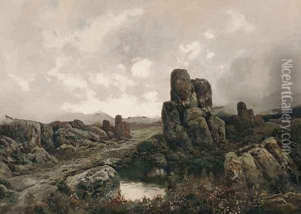 Summit of the King William Range, Tasmania Oil Painting - William Charles Piguenit