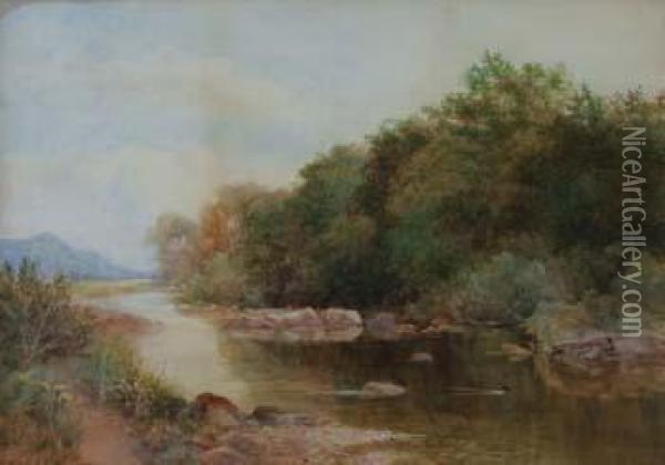 River
Scene Oil Painting - Albert William Ayling