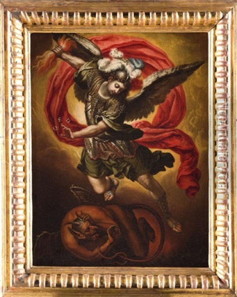 San Miguel Oil Painting - Bernardo German Llorente