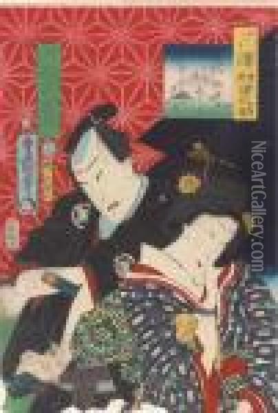 Eight Prints Of Actors Oil Painting - Kunisada