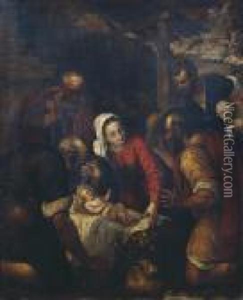 Adorazione Dei Pastori Oil Painting - Jacopo Bassano (Jacopo da Ponte)