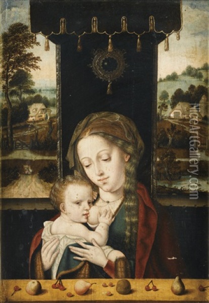 Vierge A L'enfant Oil Painting - Pieter Coecke van Aelst the Elder