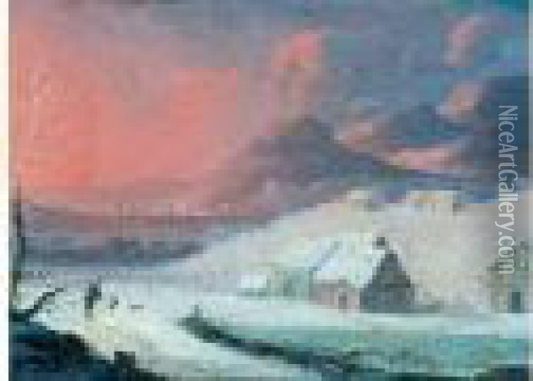 Paysage D'hiver Oil Painting - Robert Griffier