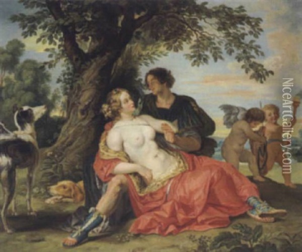 Venus Und Adonis Oil Painting - Abraham Janssens