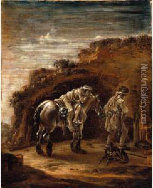 En Grisaille Oil Painting - Pieter Cornelisz. Verbeeck