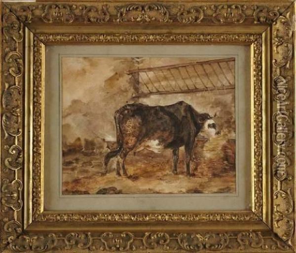 Vache Dans L'etable Oil Painting - Constant Troyon
