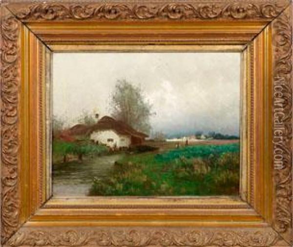 Schleswig-holsteinische Landschaft Oil Painting - Karl Leipold