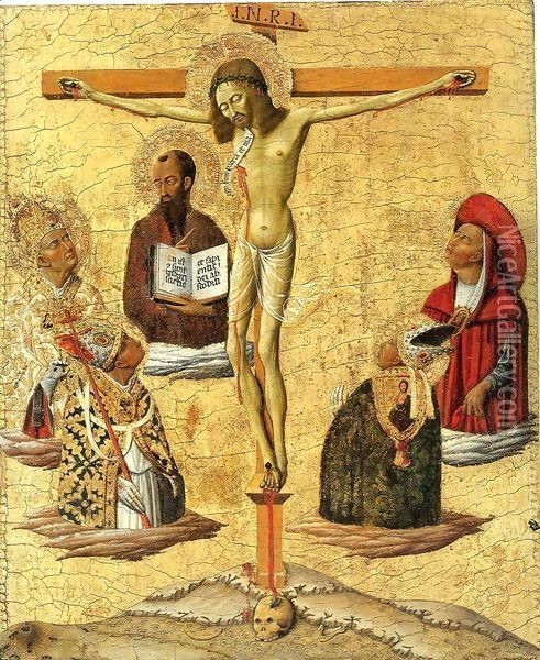 Mystical Crucifixion Oil Painting - Matteo Di Giovanni