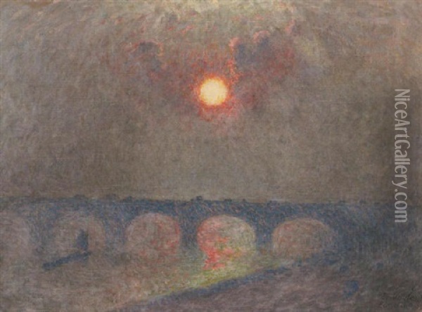 Mist Te Londen Oil Painting - Emile Claus