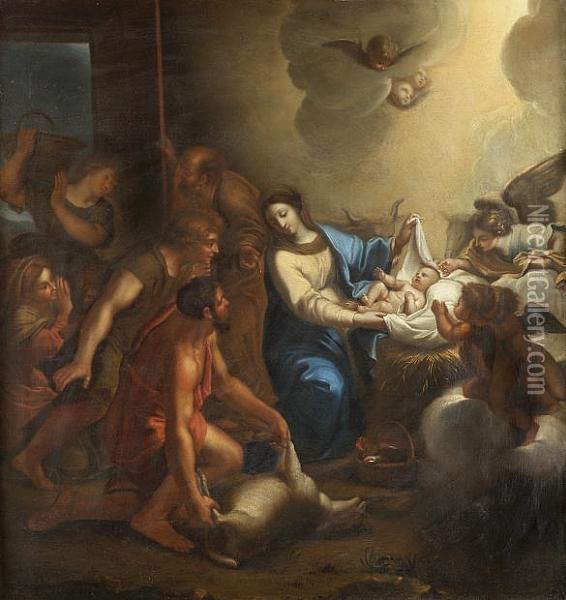 The Adoration Of The Shepherds Oil Painting - Antonio Cavallucci