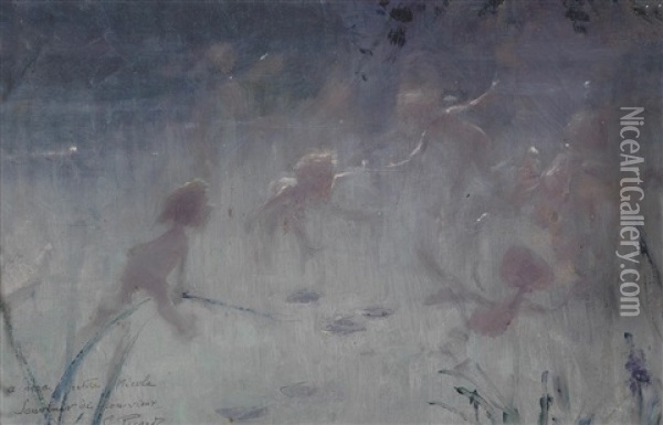 Elfen Oil Painting - Georges Picard