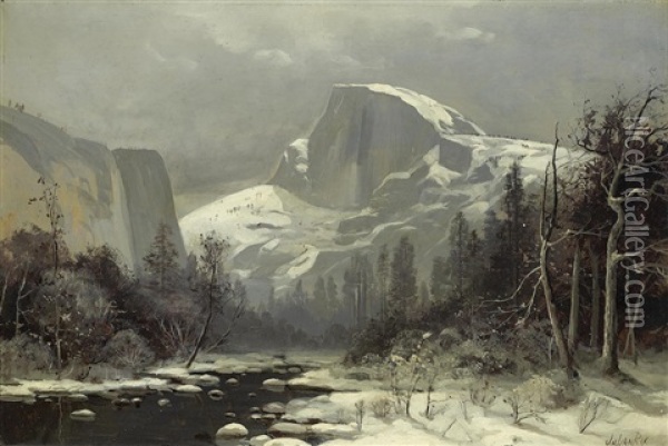 Winter In The Yosemite Valley Oil Painting - Julian Walbridge Rix