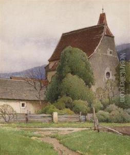Dorfkirche Oil Painting - Ferdinand Brunner