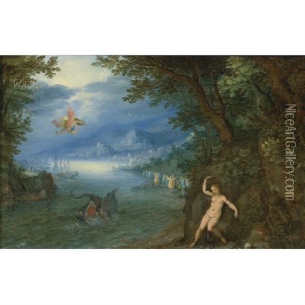 Perseus And Andromeda Oil Painting - Jan Brueghel the Elder