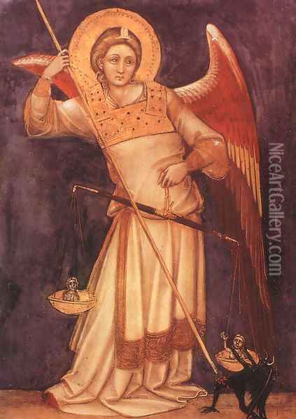 Archangel Oil Painting - Guariento di Arpo
