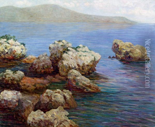 Felsige Meereslandschaft Oil Painting - Alfred Zoff