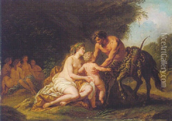 The Education Of Achilles Oil Painting - Louis Jean Francois Lagrenee