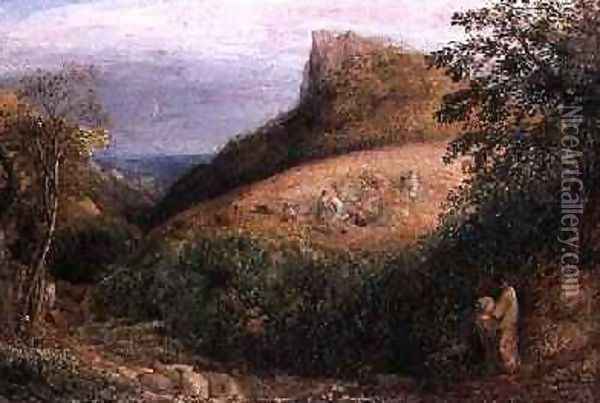 A Pastoral Scene Oil Painting - Samuel Palmer