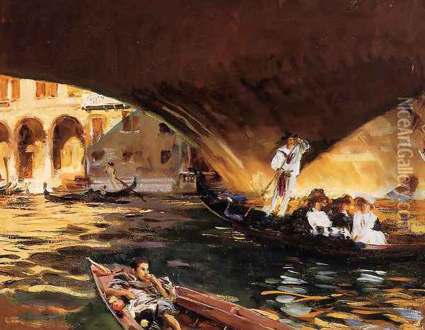 The Rialto (Grand Canal) Oil Painting - John Singer Sargent