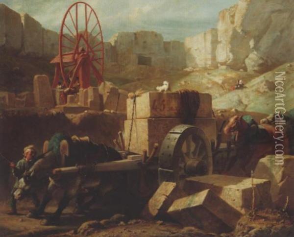 Foundry Cart Oil Painting - Wouterus Verschuur