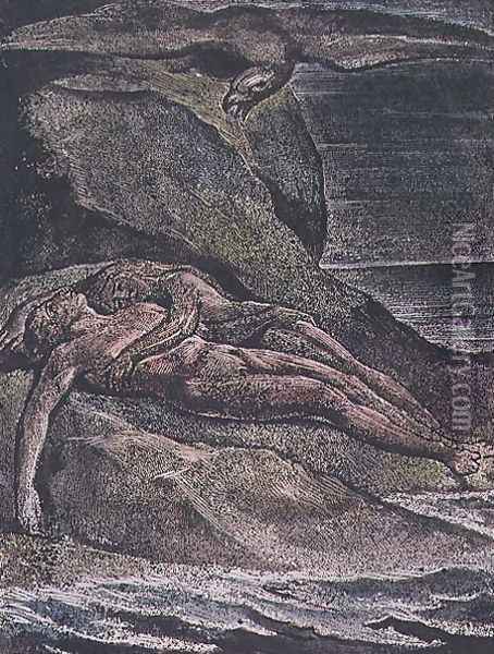 Milton a Poem- Albion on the rock, 1804 Oil Painting - William Blake