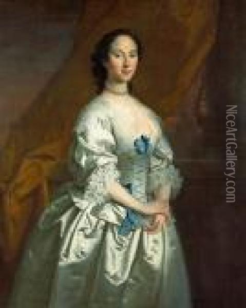 A Portrait Of A Lady Oil Painting - Allan Ramsay