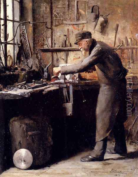 The Carpenter Oil Painting - Frans Mortelmans