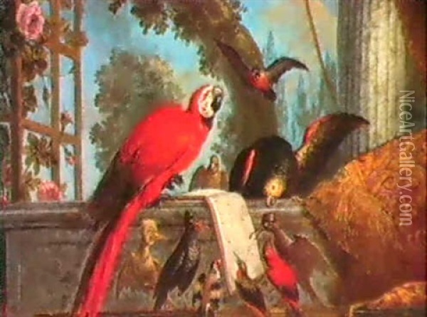 Concert D'oiseaux Oil Painting - Pierre Nicolas Huilliot