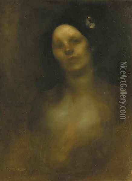 La femme Oil Painting - Eugene Carriere