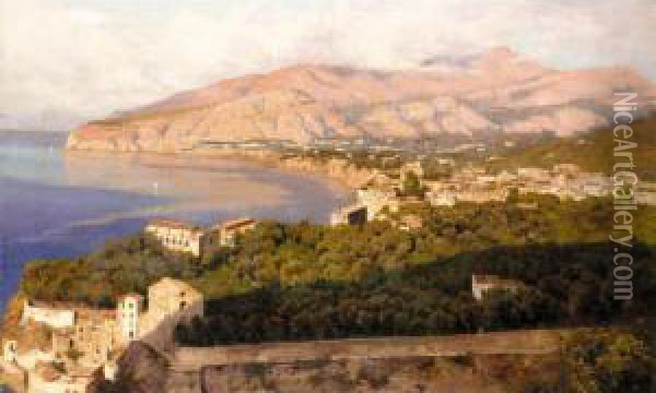 Mediterranean Town Oil Painting - Filiberto Petiti