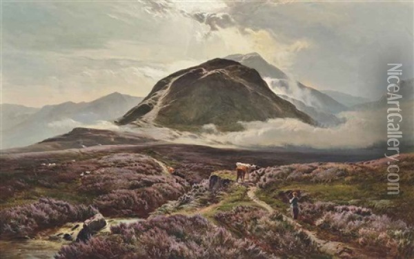Carn Dearg And Ben Nevis From Achintee Oil Painting - Sidney Richard Percy