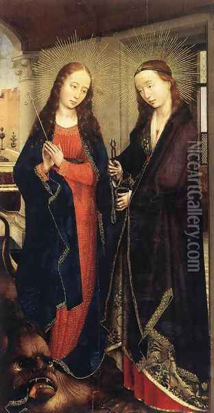 Sts Margaret and Apollonia 1445-50 Oil Painting - Rogier van der Weyden