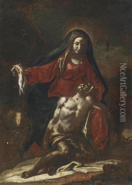 The Pieta Oil Painting - Francesco Solimena
