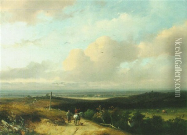 Kotimatkalla Oil Painting - Johannes Franciscus Hoppenbrouwers