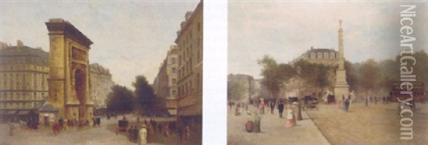 Place De La Republique Oil Painting - Frederic Gillet
