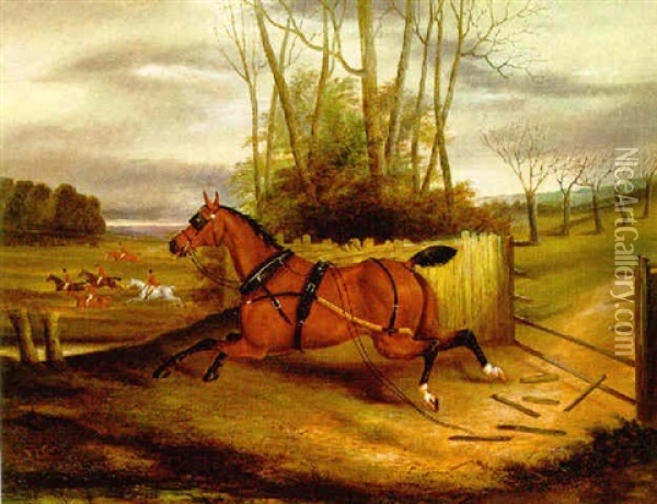Through The Gate Oil Painting - James Clark